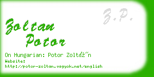 zoltan potor business card